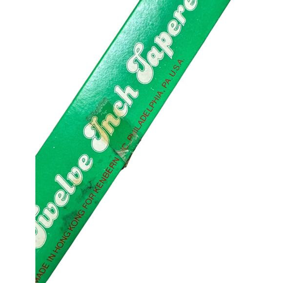 MCM Green Tapered Candles (12) NEW VTG 12” Holiday Christmas Cottage Cabin Read - Picture 5 of 6